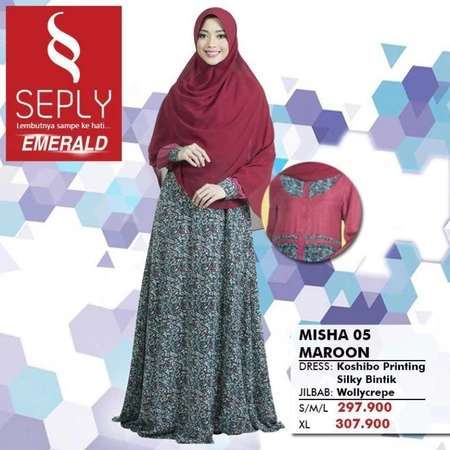 SEPLY GAMIS DEWASA MISHA 05 MAROON