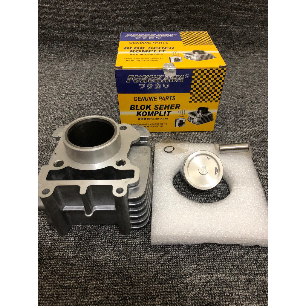 FUKUKAWA BLOK SEHER BLOCK SEHER CYLINDER SET ASSY PLUS PISTON YAMAHA MOTOR  VEGA ZR  JUPITER ROBOT J