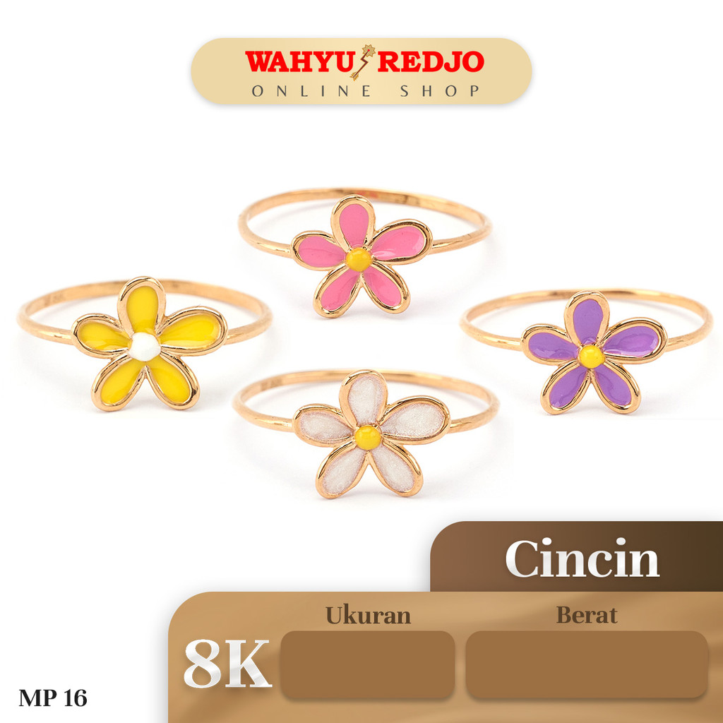 Cincin Emas 8K Bunga Wahyu Redjo Pameran