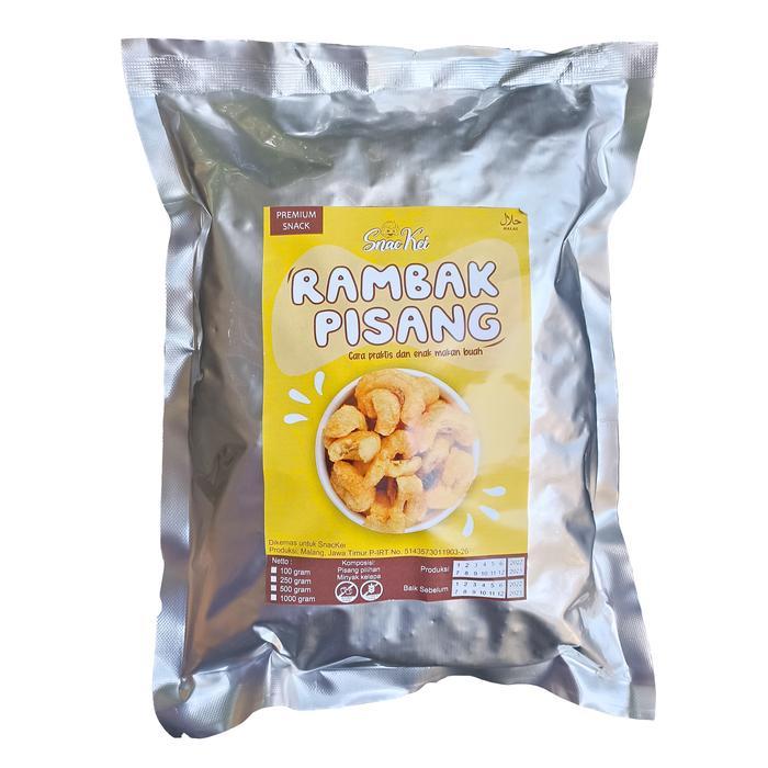 PROMO  SNACKEI Keripik Rambak Pisang Malang Premium 500gr - Kripik Pisang Malang - Food