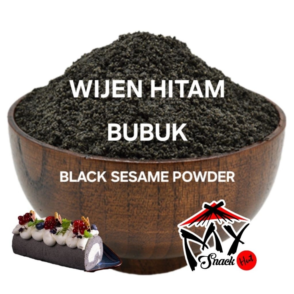 BERKUALITAS WIJEN HITAM BUBUK 100GR MATANG KUE TRADISIONAL CAKE PUDDING MOCHI ROTI ICE CREAM MINUMAN