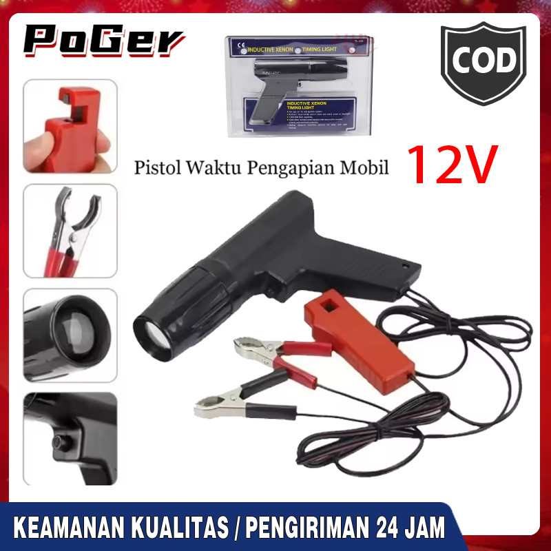 Timing Light Xenon Induktif 12V TL-122 Lampu Strobo Pengatur Waktu Pengapian Mobil