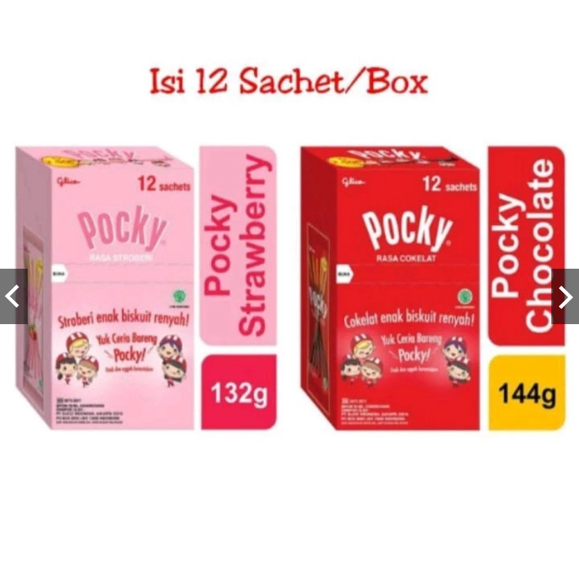 Pocky Isi 12 Sachet/Box Strawberry Chocolate
