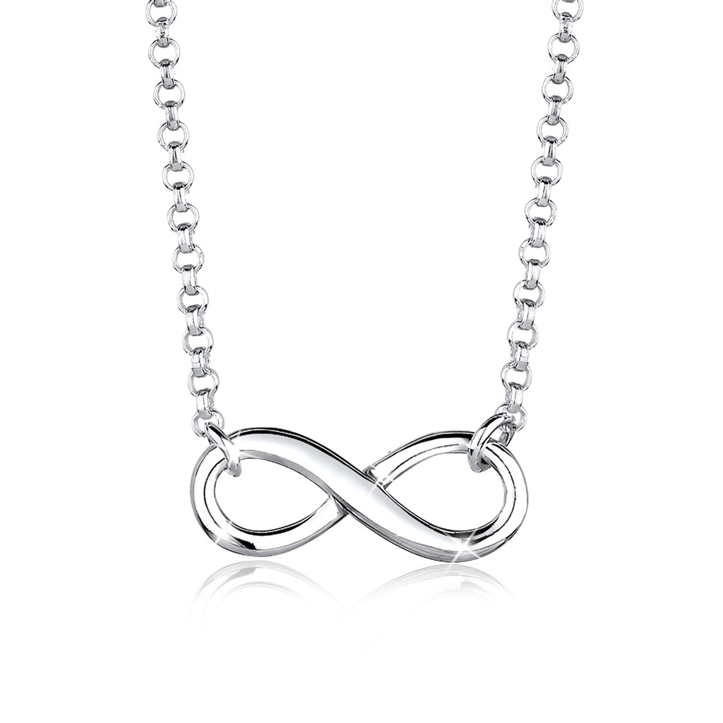 Elli Jewelry Kalung Perhiasan Perak 925 Wanita Infinity Symbol Eternity