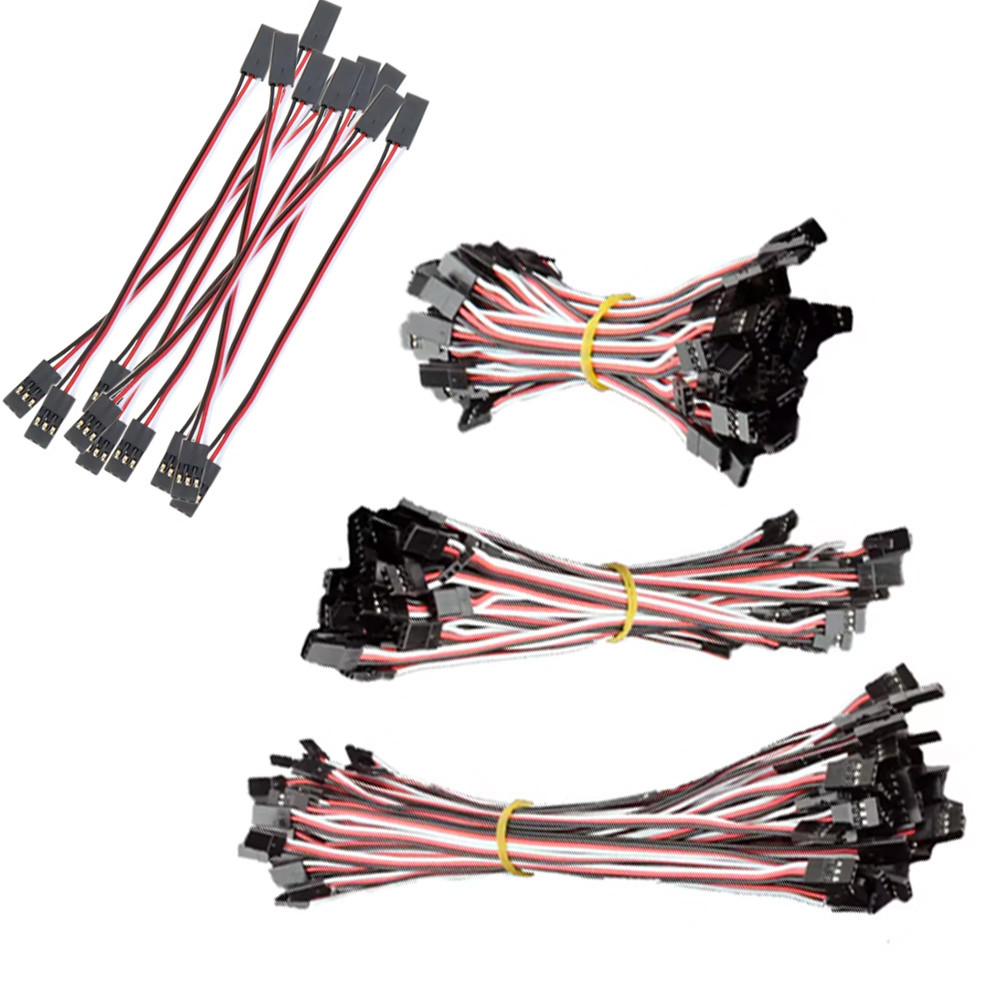 10Pcs 10cm 15cm 30cm Male To Male JR Plug Servo Extension Lead Wire Cable For KK MK MWC APM Flight C