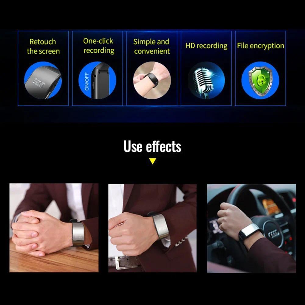 gital Voice Recorder Battery Voice Recorder Watch Voice Activated Recorder for Lectures Interview Bu