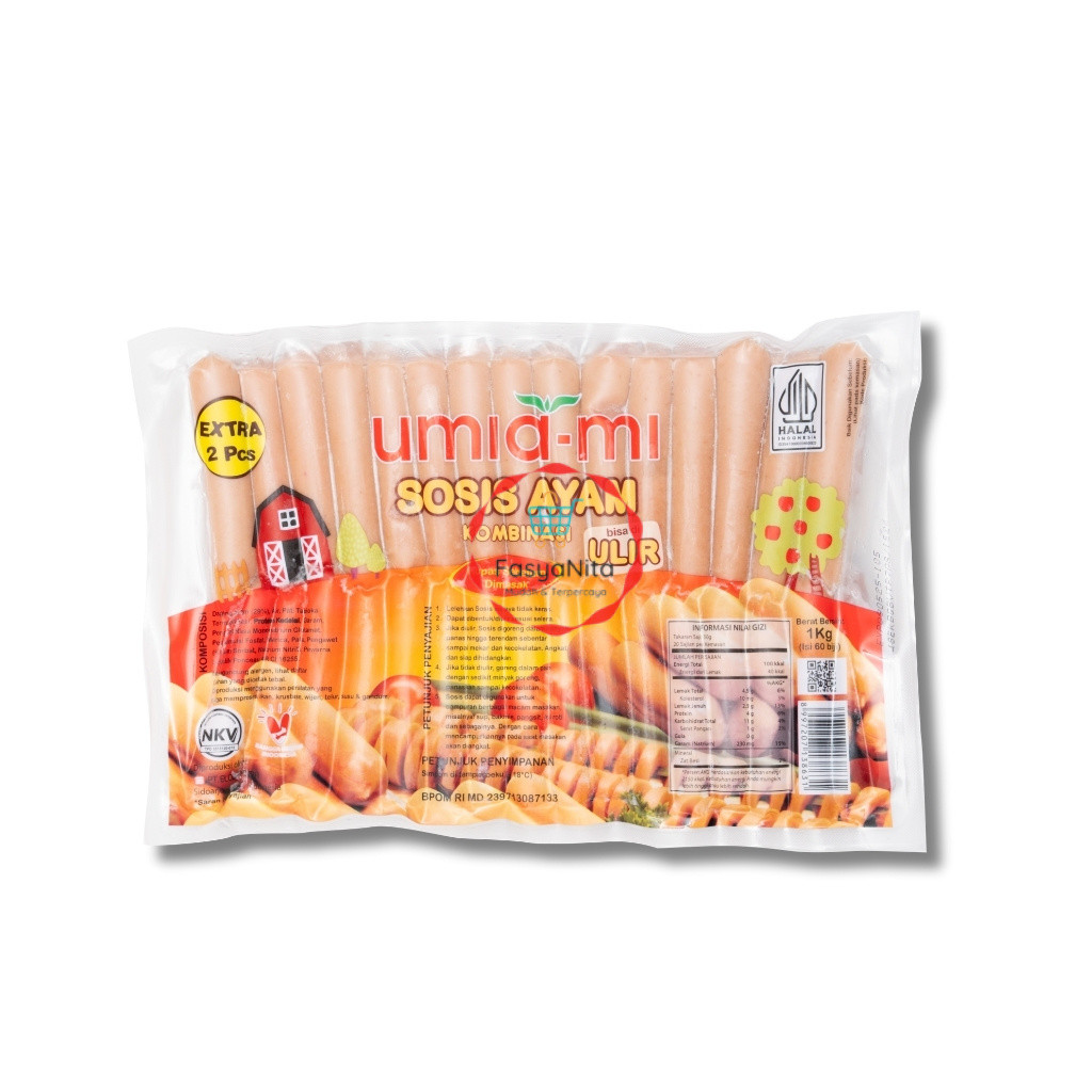 UMIAMI SOSIS AYAM ULIR 1KG 60BJ (9912995301) - Fasyanita Online Fresh Mart Denpasar - BRD
