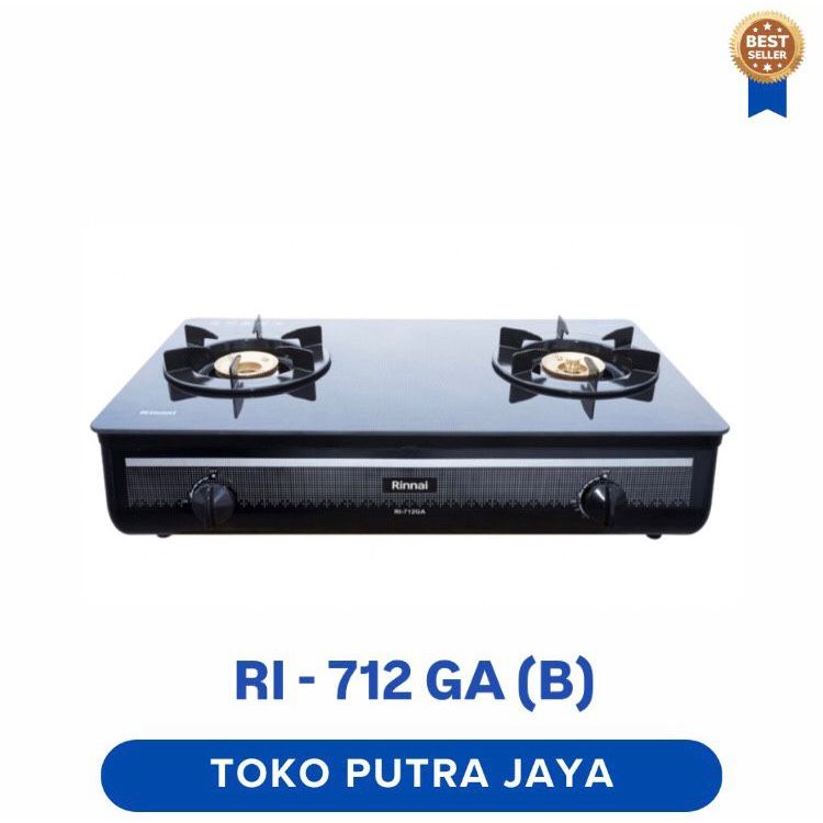 RINNAI KOMPOR RI 712GAB / RI-712 GAB / RI712 GAB / RI 712 GAB (2 TUNGKU) GARANSI RESMI