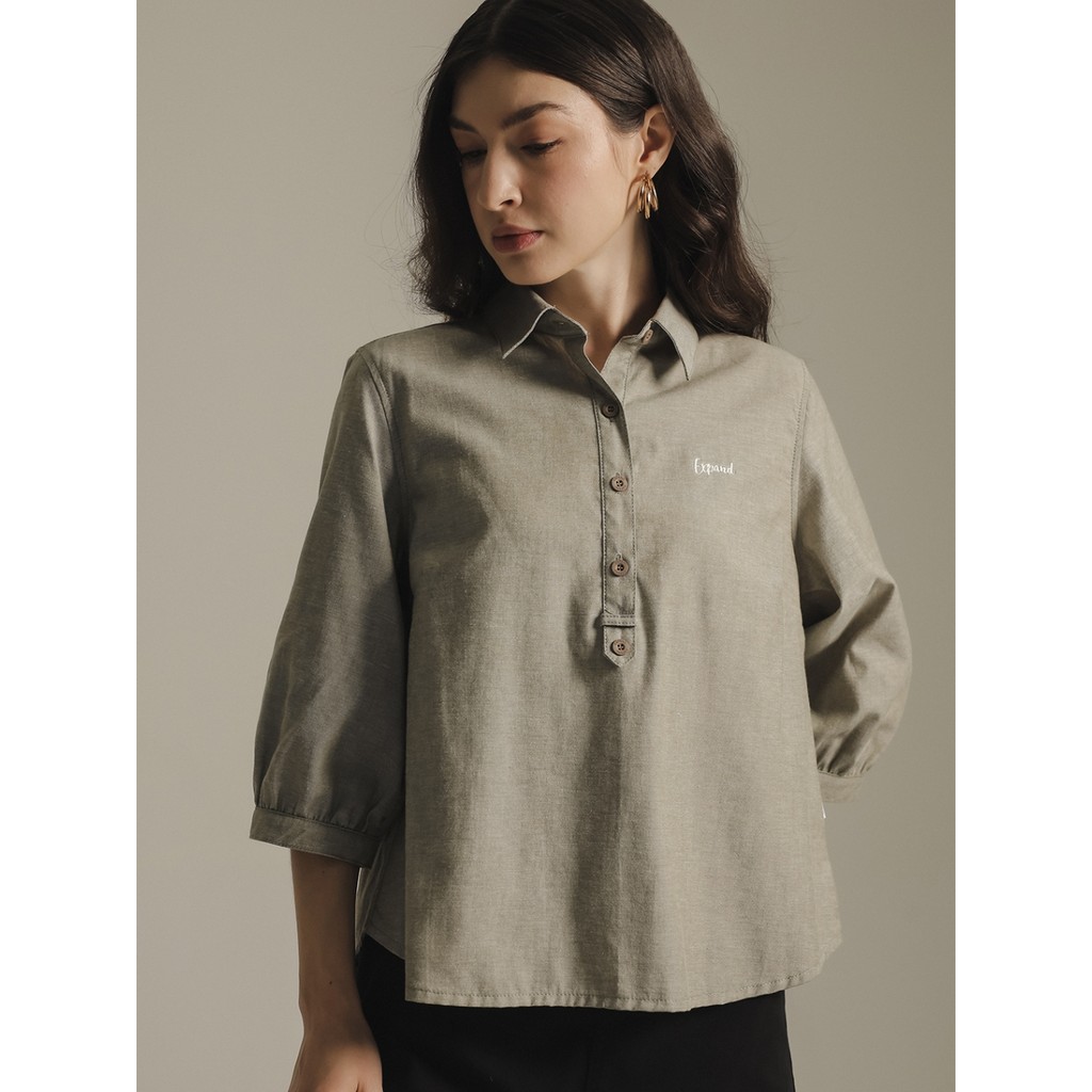 EXPAND Alina Blouse | Kemeja Wanita - Atasan Lengan Pendek