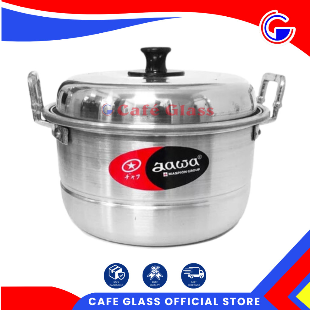 Dandang Kukus Aluminium Maspion Jawa 20-40cm - Panci Saringan Rebus Langseng Kecil Medium Besar