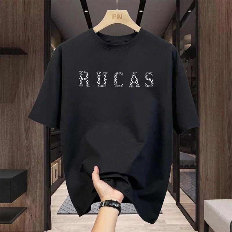 baju kaos RUCAS boxy hitam pria premium tebal katun 100%