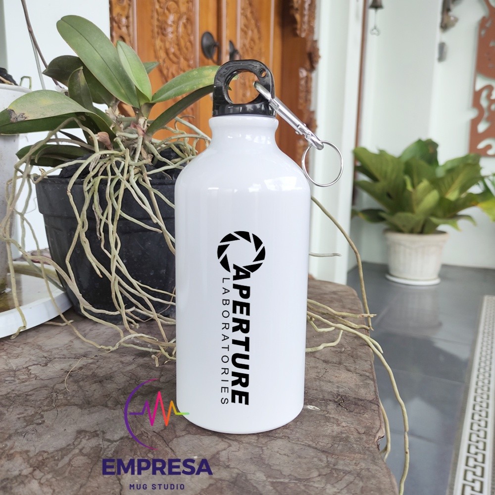 Botol Tumbler Aperture Laboratories Dihydrogen monoxide containment unit Water Bottle