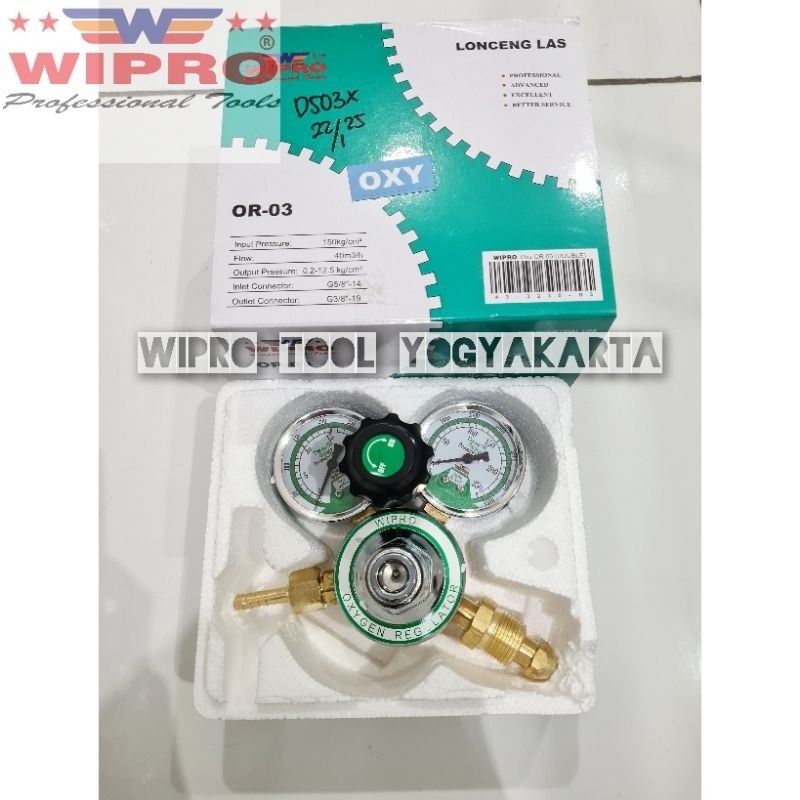 Wipro Regulator Las Oksigen / Oxygen / Lonceng Las Doubel OR-03 Sparepart Asli