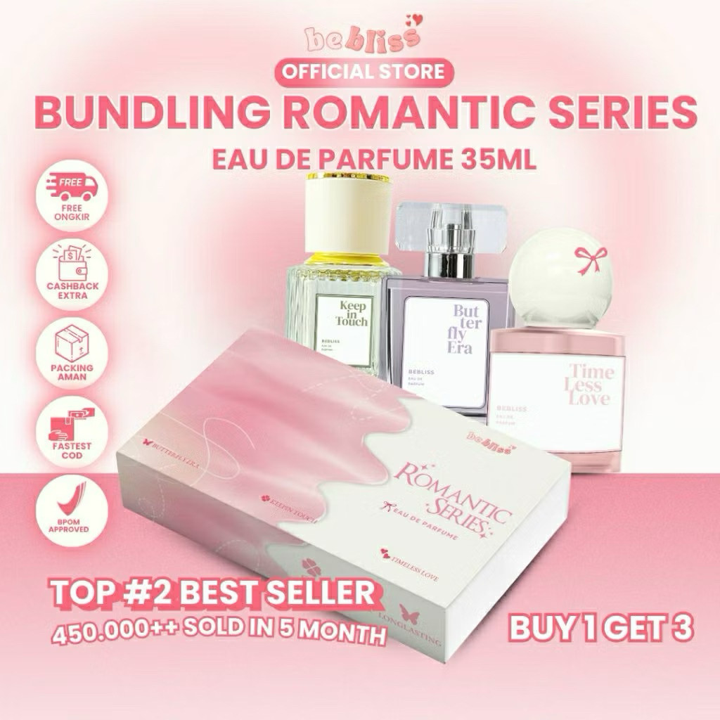 Paket Ecer Beblis Parfum Butterflyera | Timeless love | Keep In Touch  Eau De Parfum 35Ml
