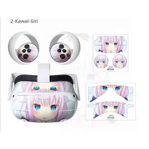 Hifylux Protective PVC Stickers for Oculus Quest 2 Skin Oculus Quest 2 - Kawaii Girl