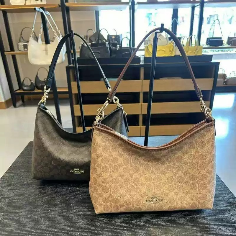 Coach Tas Bahu Coach Laurel Wanita Model Retro Baru Tas Selempang Ukuran Besar Dengan Kapasitas Luas