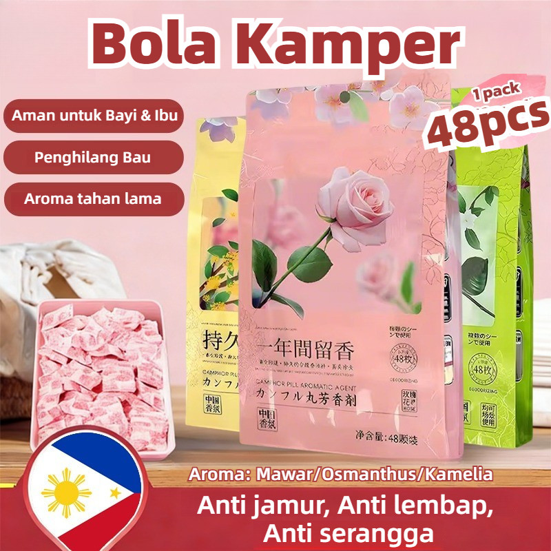 Kamper Wangi Bunga, Pengharum Wardrobe Lemari, Anti Jamur, Penyegar Lemari Baju, Kapur Barus Kamper 