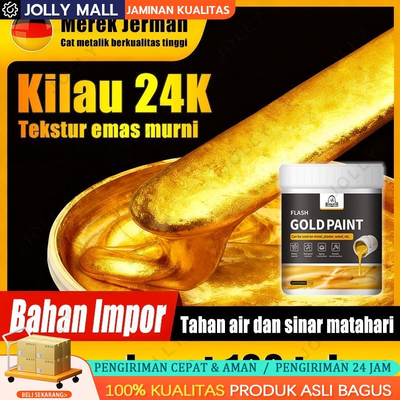 Tekstur emas murni FREE Kuas Emas Cat Gold Cat Kayu dan Besi Emas / Neo Alkycoat Royal Gold / Cat Em