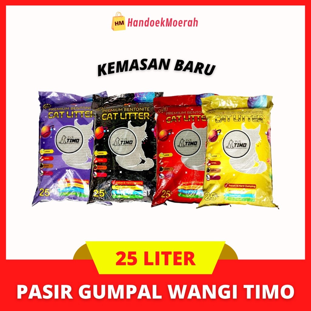 Pasir Gumpal Wangi TIMO 25 LITER / Pasir Kucing