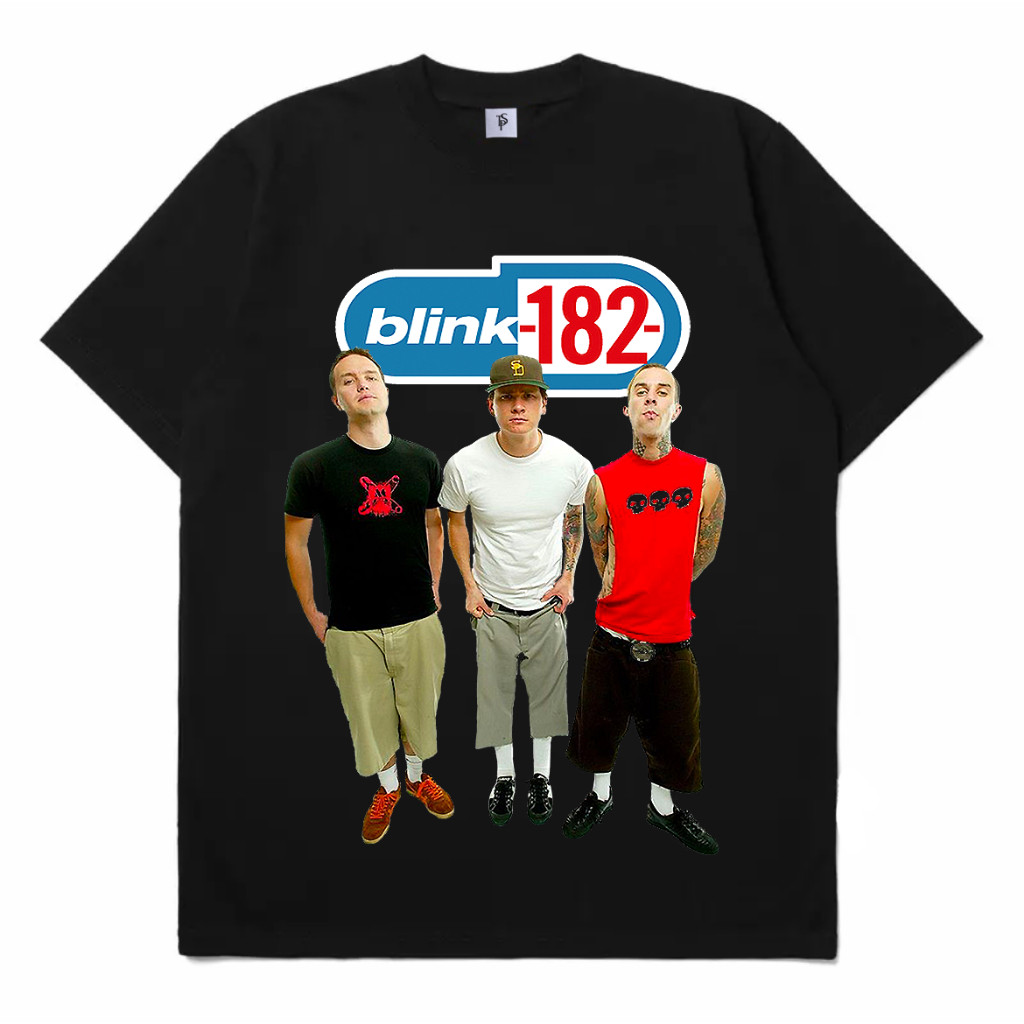 KAOS BAND BLINK182 - TSHIRT BLINK 182 COTTON COMBED 24S KAOS