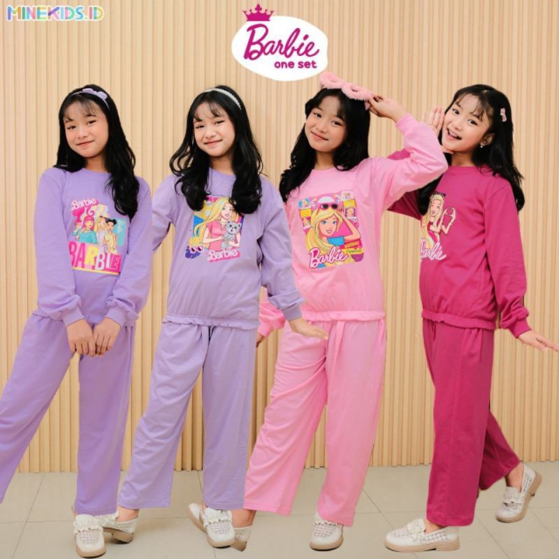 ZARISHOP.ID Setelan Baju Kaos Anak Perempuan Minekids.ID Oneset Piyama