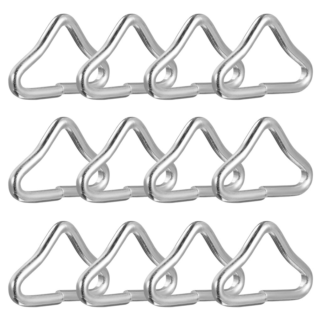 20Pcs Galvanized Steel Triangle Ring Sturdy Replacement Parts For Clip Attachments Iron Triangle Rin