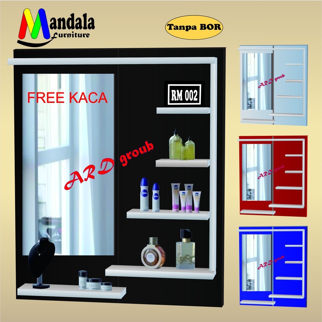 (RM 002) RAK RIAS MINIMALIS DEKORASI DINDING /RAK MAKE UP MINIMALIS SERBAGUNA