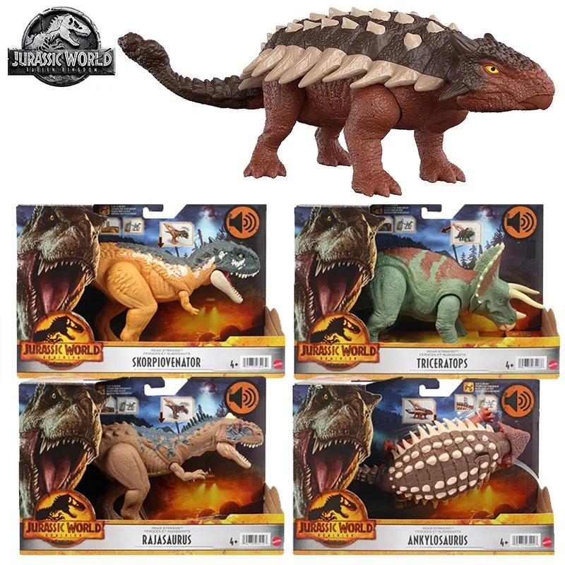 Original Jurassic World Dominion Dinosaurs Figures Roar Strikers Ankylosaurus Rajasaurus Action Toys