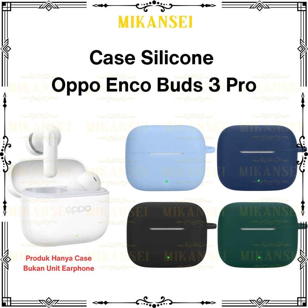 Case Casing Cover Silicone Protective Oppo Enco Buds 3 Pro / OppoEncoBuds3Pro + Carabiner
