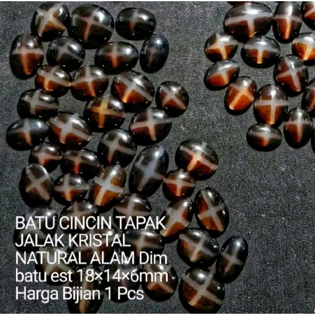 BATU CINCIN TAPAK JALAK KRISTAL NATURAL ALAM