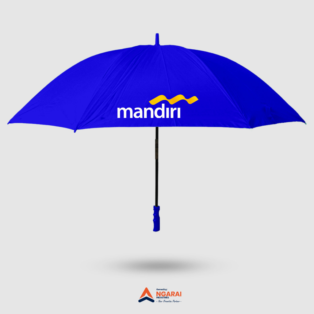 READY STOCK Ngarai Payung Golf Payung Jumbo Souvenir Promosi Bank Mandiri