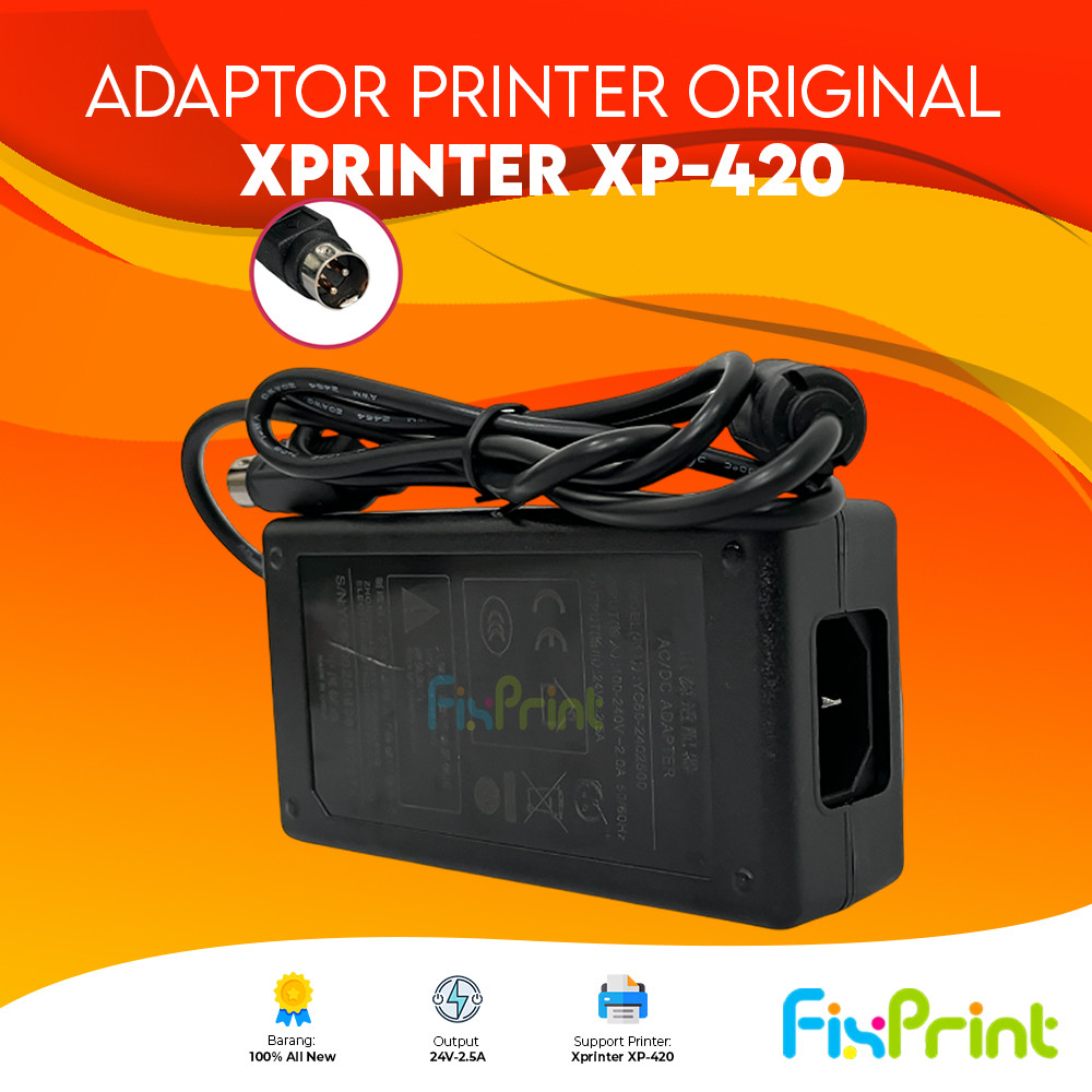 Adaptor 24V 24 volt / 2,5A 2,5 amp Printer Thermal XPrinter  XP420 XP4601 XP 420B XP 4601B XP-420B X
