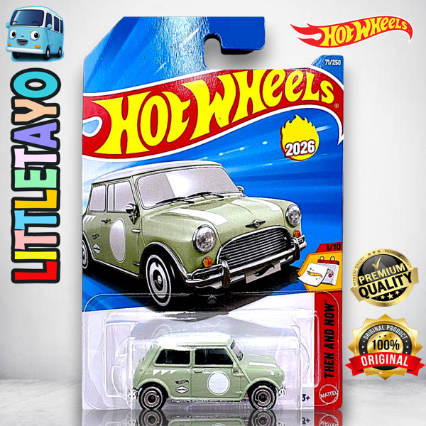 Hot Wheels Austin Mini Cooper S Hijau Goodyear Diecast Classic Car Mr. Bean Morris
