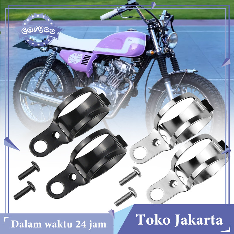 2pcs/Set Briket Lampu Tembak Motor Dudukan Lampu Sorot Holder Lampu Tembak Motor