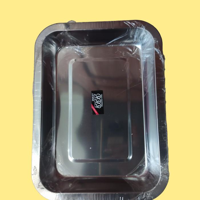 nampan kotak stainless - 40x30cm
