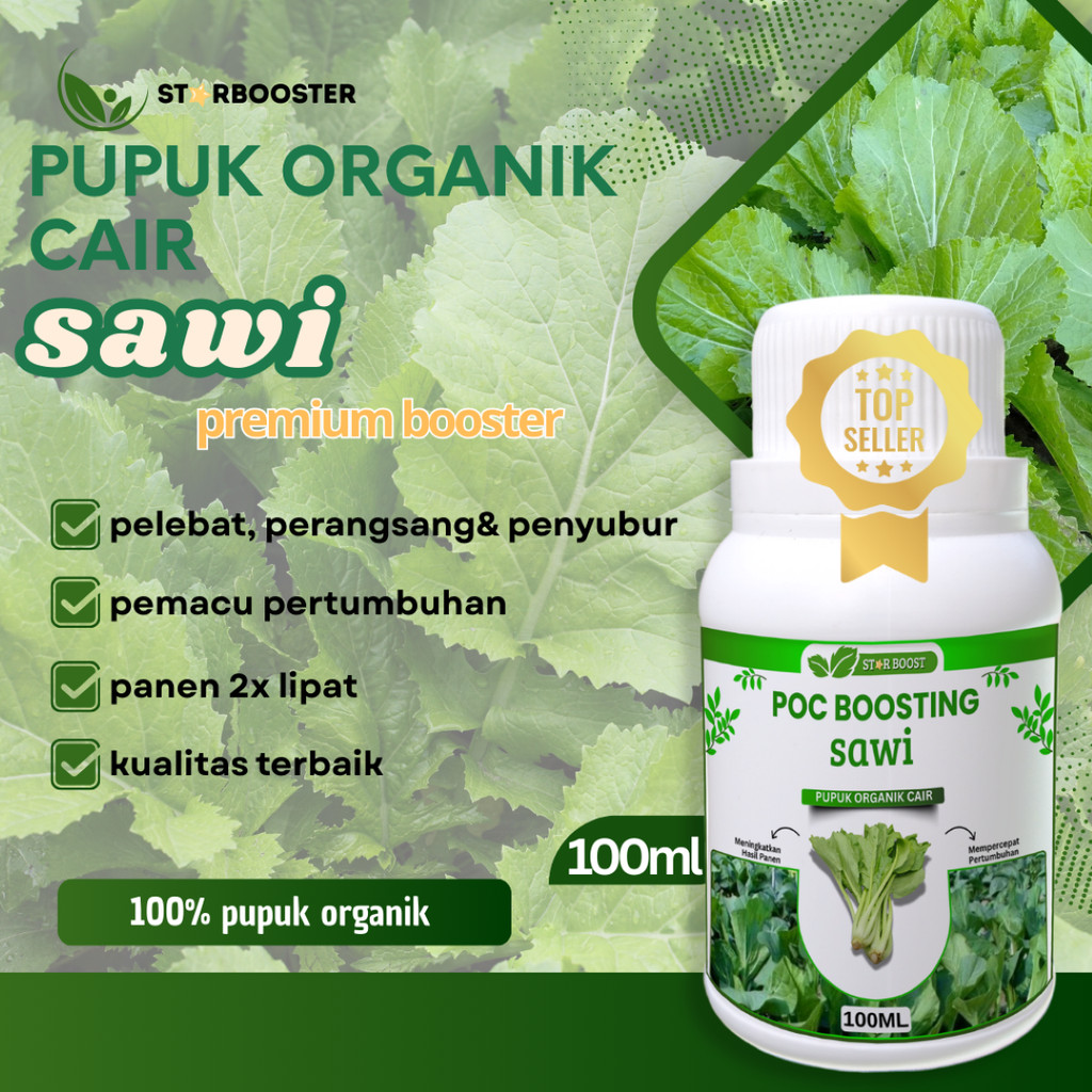 POC BOOSTING SAWI 100ML - Pupuk Organik Cair dan ZPT - Mempercepat Pertumbuhan & Pelebat, Pupuk Orga
