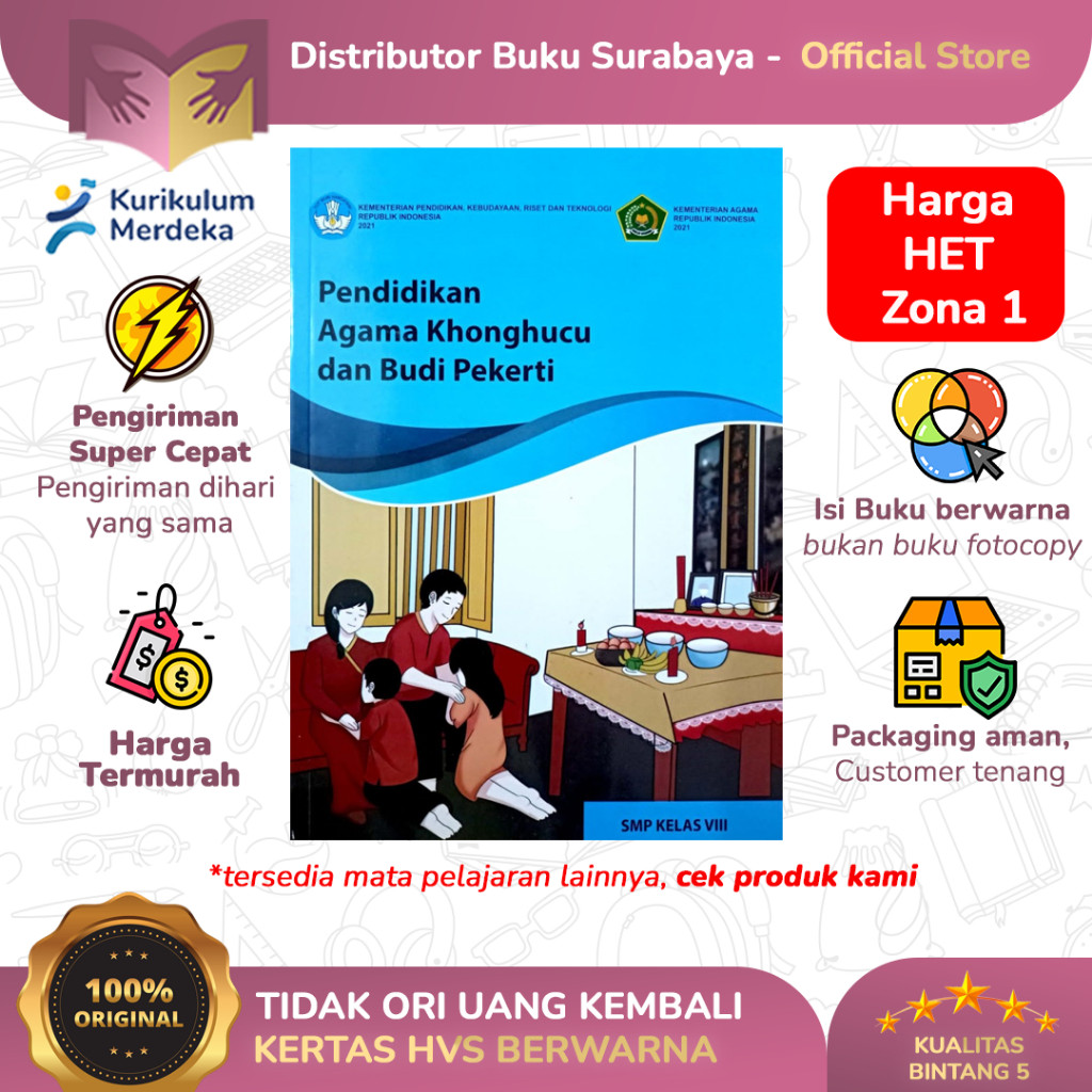 Buku Agama Khonghucu Kelas 8 SMP - Buku Paket Siswa - Kurikulum Merdeka