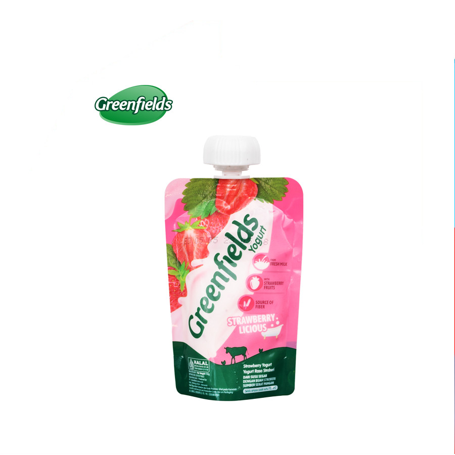 [UniGrosir] Greenfields Greenfield Yogurt Pouch Strawberry 110 g Yoghurt