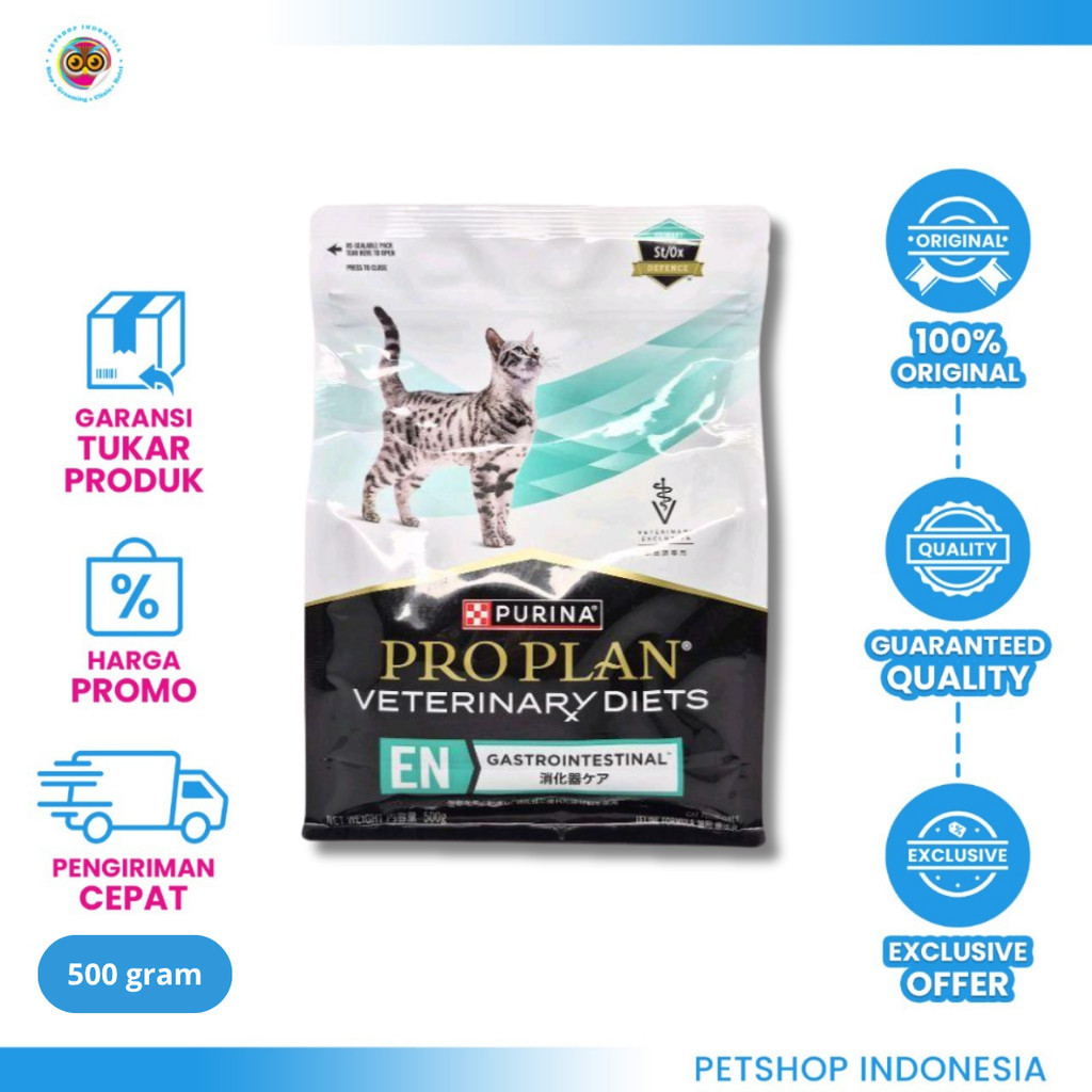 Pro Plan Vet Gastrointestinal Cat 500gr - Makanan Kucing Gangguan Pencernaan