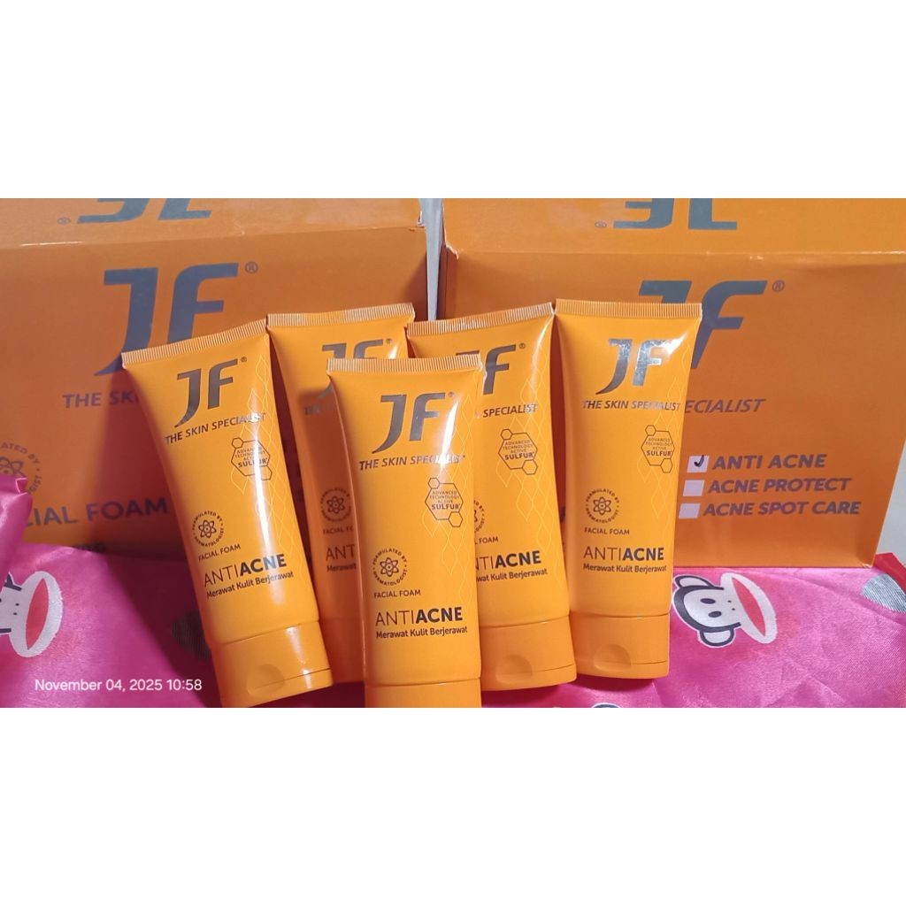 JF Sulfur The Skin Specialist Anti Acne Facial Foam sabun cuci muka perawatan dermatologi kulit berj