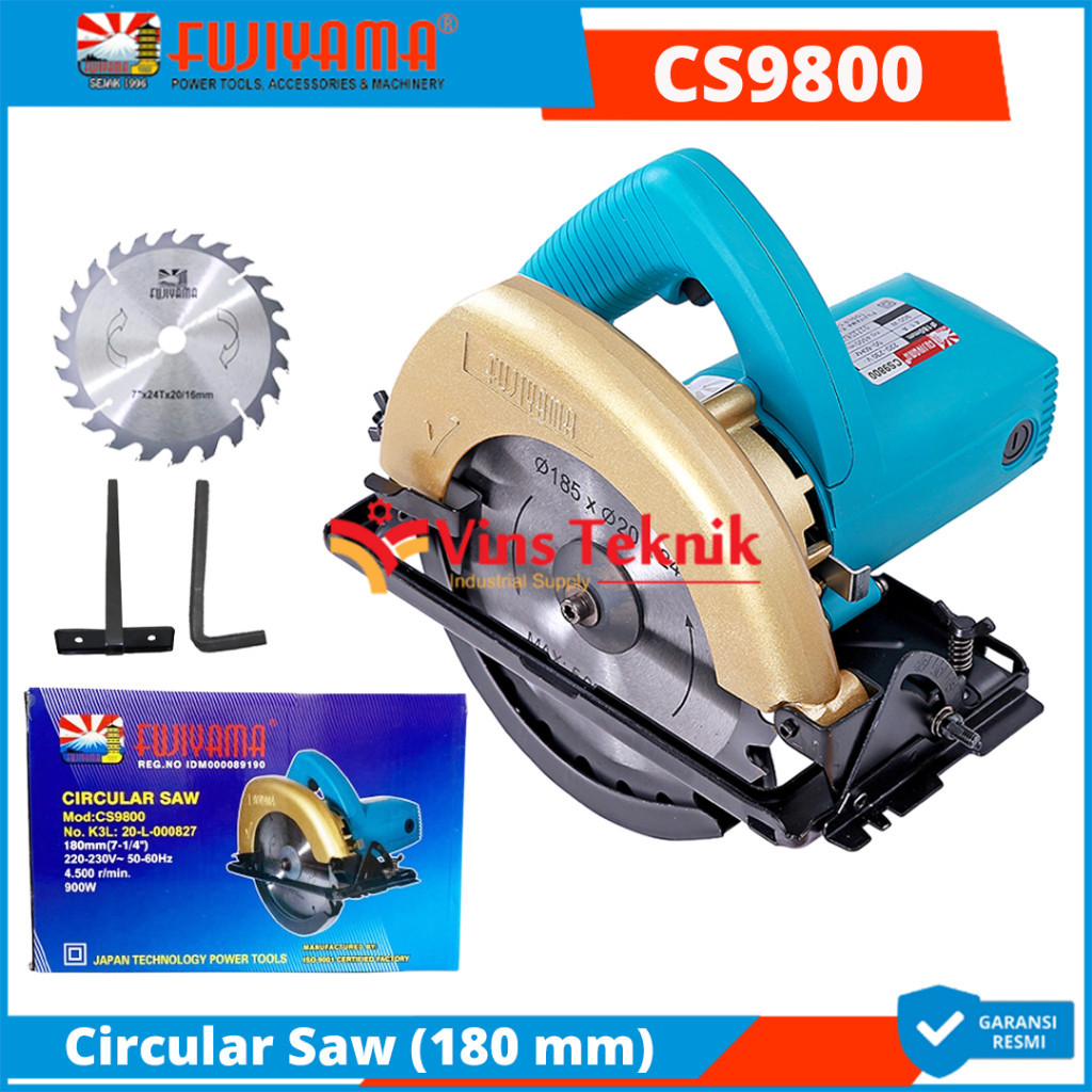 FUJIYAMA CS9800 MESIN GERGAJI KAYU CIRCULAR SAW 7INCH CS 9800