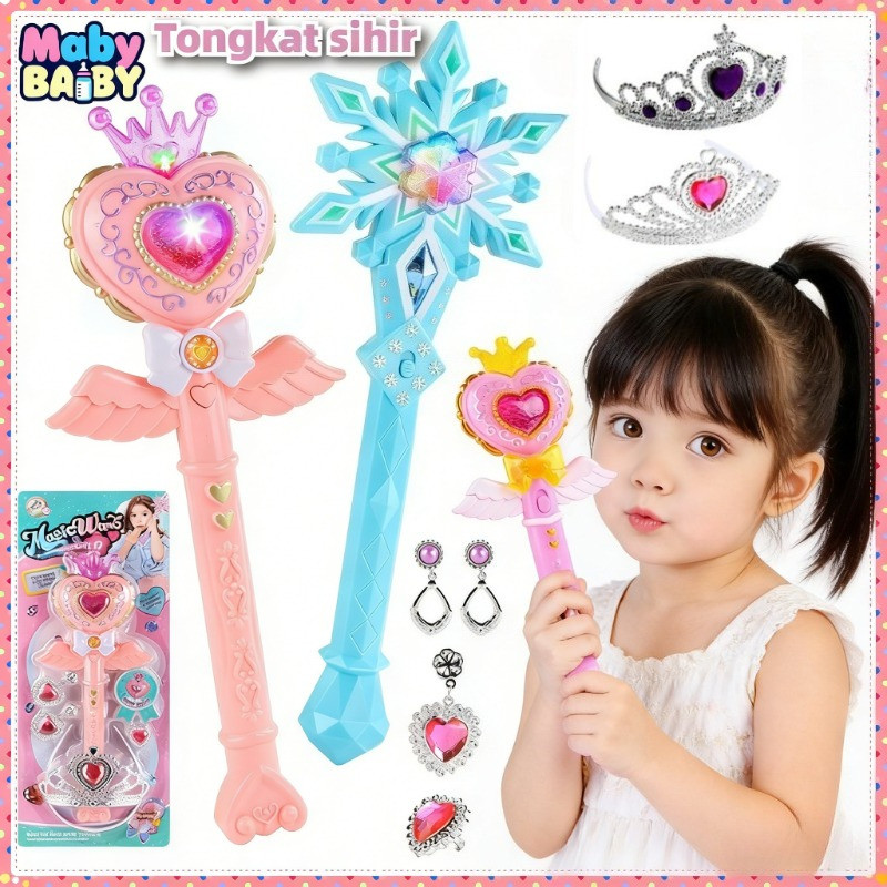 Mainan Tongkat Peri Princess Fairy Stick Tongkat Musik Yang Bersinar,Mainan Tongkat Peri Set