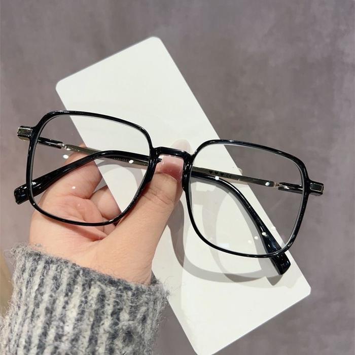 Kacamata Minus -50° -100° -150° -200° -250° -300° -350° -400° Anti Radiasi Kotak Gaya Wanita Pria - 