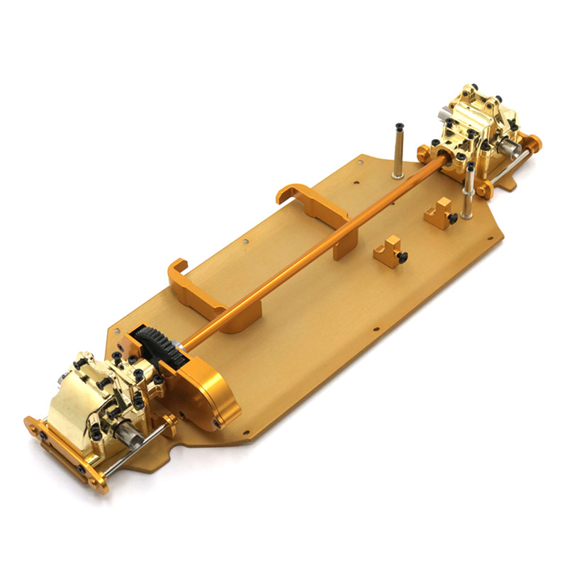 Upgrade Metal Bottom Plate Gearbox fferential Center Drive Package For WLtoys 1/12 124016 124017 124