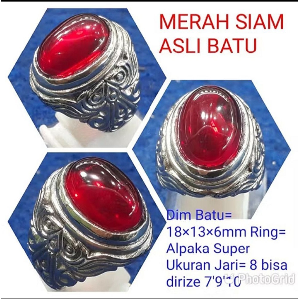 CINCIN BATU MERAH SIAM ASLI BATU 01