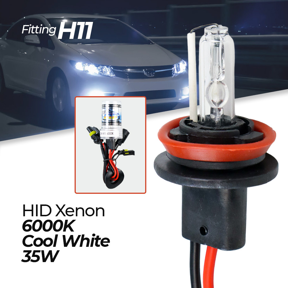 Lampu Depan Mobil HID Xenon Cahaya Putih Terang untuk Visibilitas Malam Varian Soket H11 35 Watt