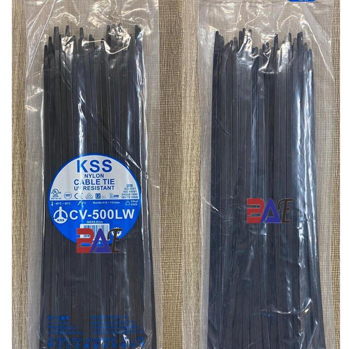 Cable Ties / Kabel Ties KSS UV RESISTANCE CV-500W (500 x 4.8mm / 8mm) Hitam - 500W 500 x 4.8