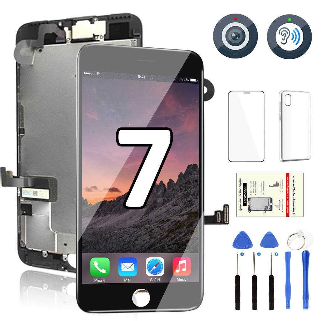 Full Set Screen For iPhone 7 7G LCD splay Replacement Tou gitizer Complete Assembly+Camera+Ear Speak