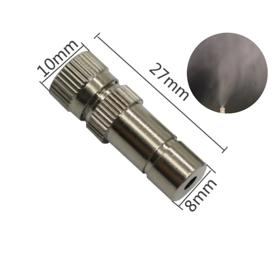 (SNS) Misting Nozzle Slip Lock PU 8 mm / Nosel Kabut Embun Konektor PU 8mm / Mist Nozzle Slip Lock 8