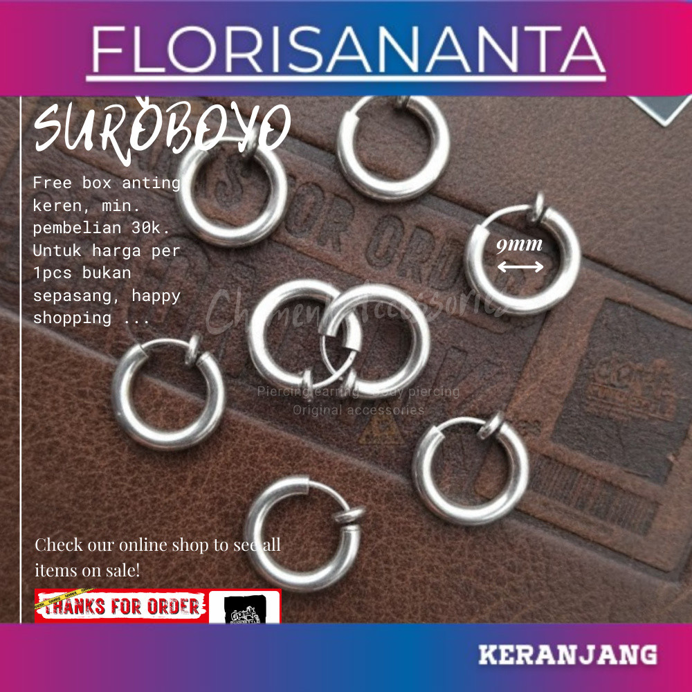 terlaris baru Anting Jepit (Non-Tindik) Anting Jepit Pria Fake Piercing Anting Jepit Pria Anting Jep